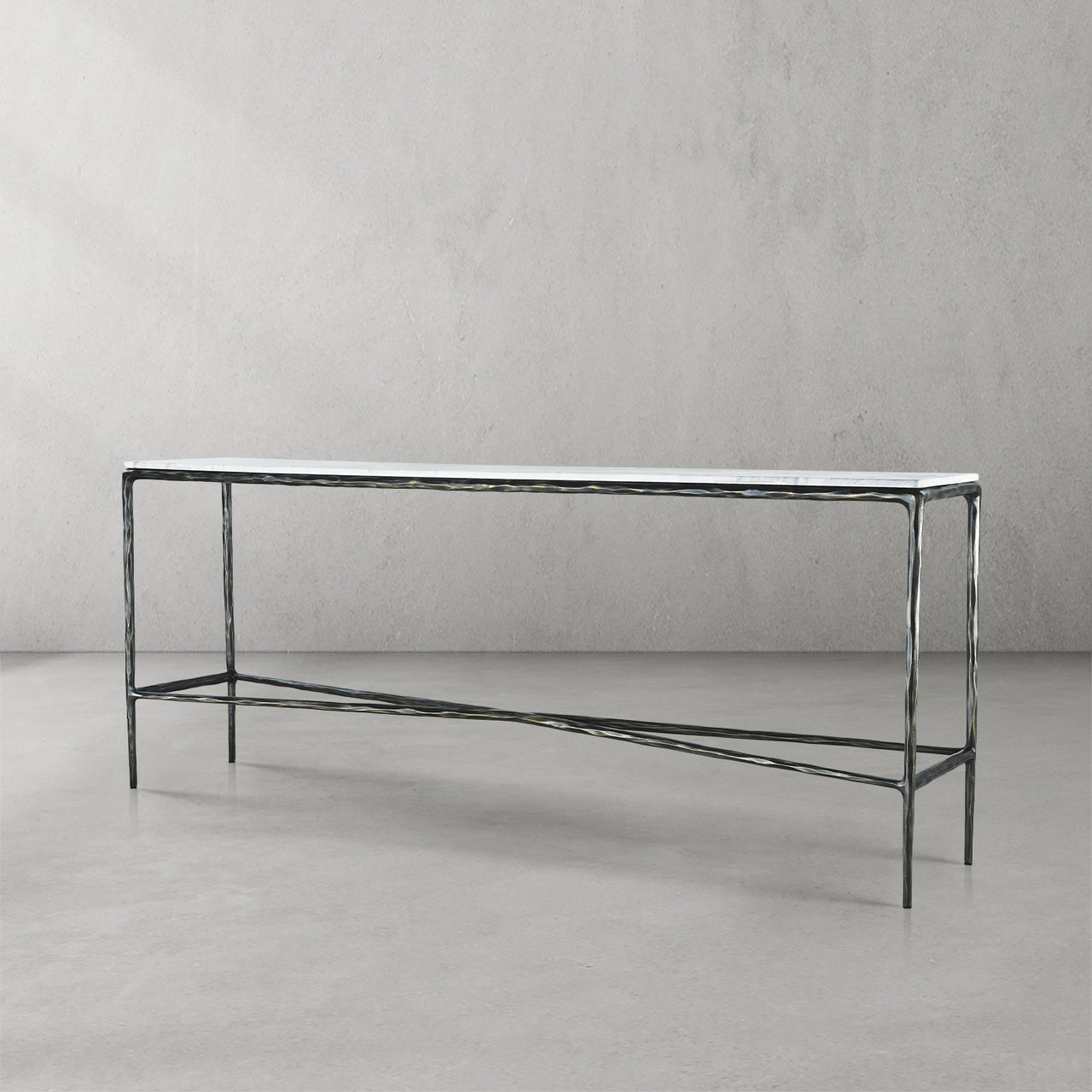 Thaddeo Rectangle Marble Console 60" 72" - Zonesus
