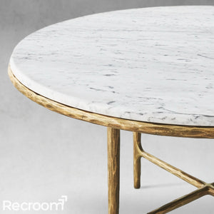 Thaddeo Marble Round Dining Table - Zonesus