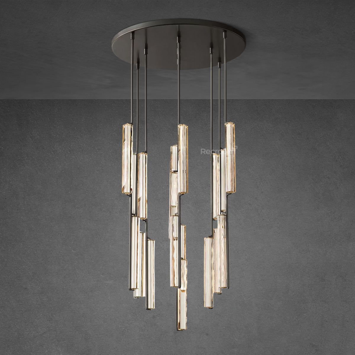 Auduben Crystal Round Chandelier 40" - Zonesus