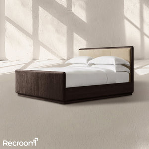 Cira Leather Panel Bed with Footboard - Zonesus