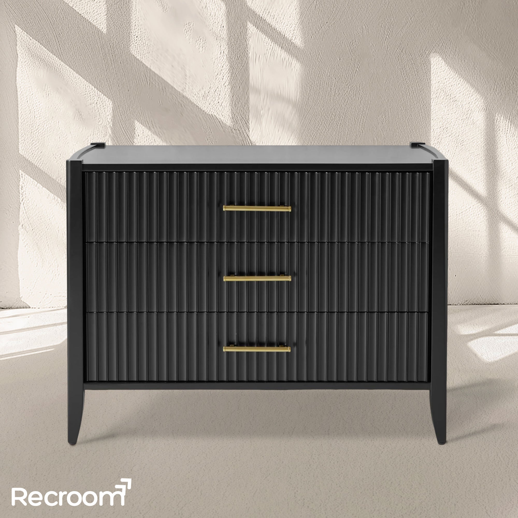 Louisa 3-Drawer Nightstand - Zonesus