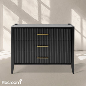 Louisa 3-Drawer Nightstand - Zonesus