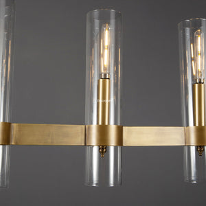 Manory Glass Linear Chandelier 59" - Zonesus