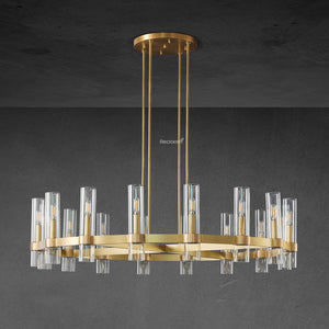 Manory Glass Round Chandelier 48" - Zonesus