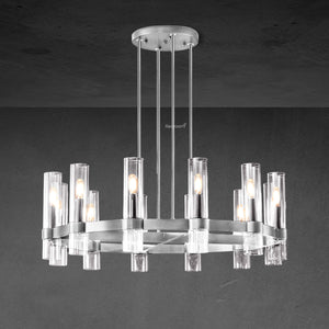 Manory Glass Round Chandelier 36" - Zonesus