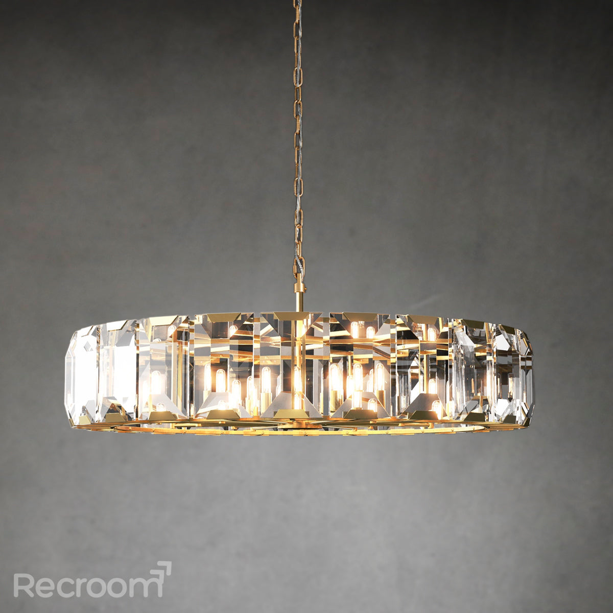 Harllow Multicurve Crystal Round Chandelier 19“ 31” 43“ 60” - Zonesus