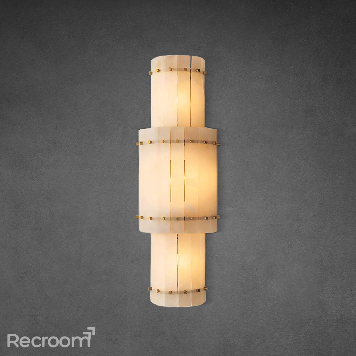 San Marconer Alabaster Grand Round Sconce - Zonesus