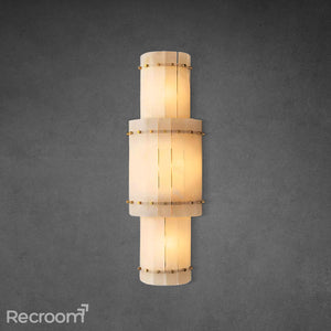 San Marconer Alabaster Grand Round Sconce - Zonesus