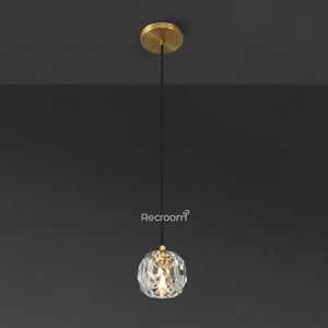 Boulew Crystal Glass Cord Pendant 5" - Zonesus