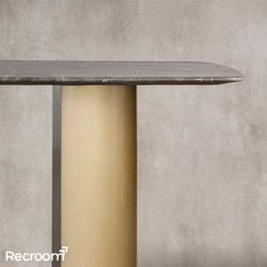 San Germani Stone Dining Table with Dauphine Base - Zonesus