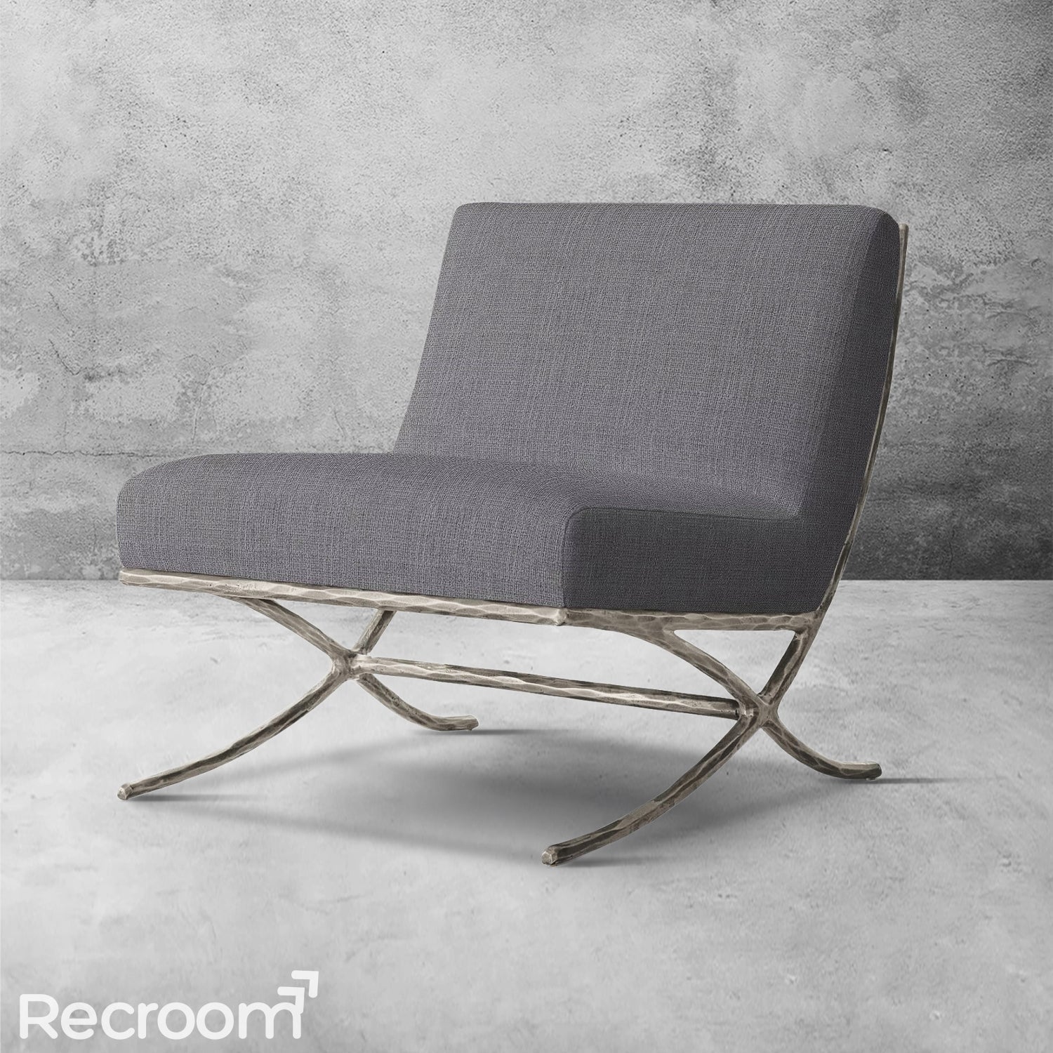 Thaddeo X-base Leather Slipper Chair - Zonesus