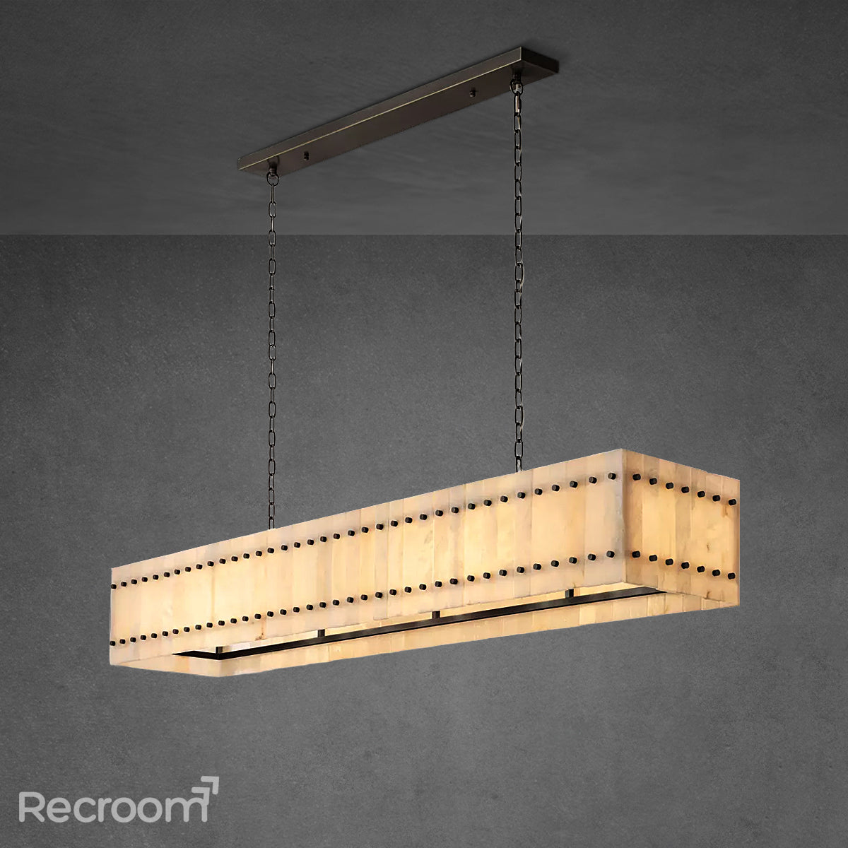 San Marconer Alabaster Linear Chandelier 72'' - Zonesus