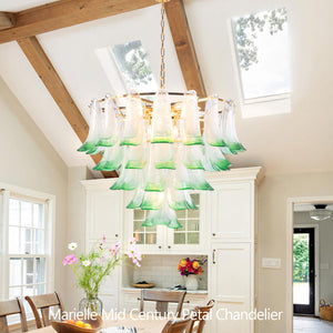 Murano Mid Century Petal Chandelier - Zonesus