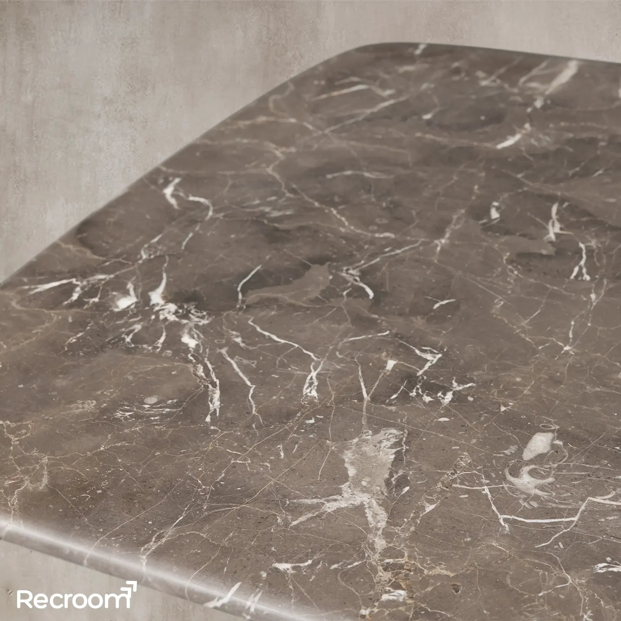 San Germani 72" Stone Coffee Table with Dauphine Base in Espresso - Zonesus