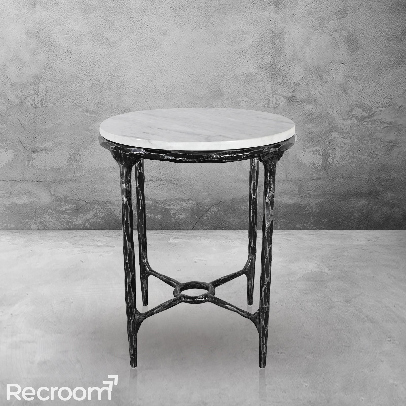 Thaddeo Round Marble Side Table 18" 22" - Zonesus