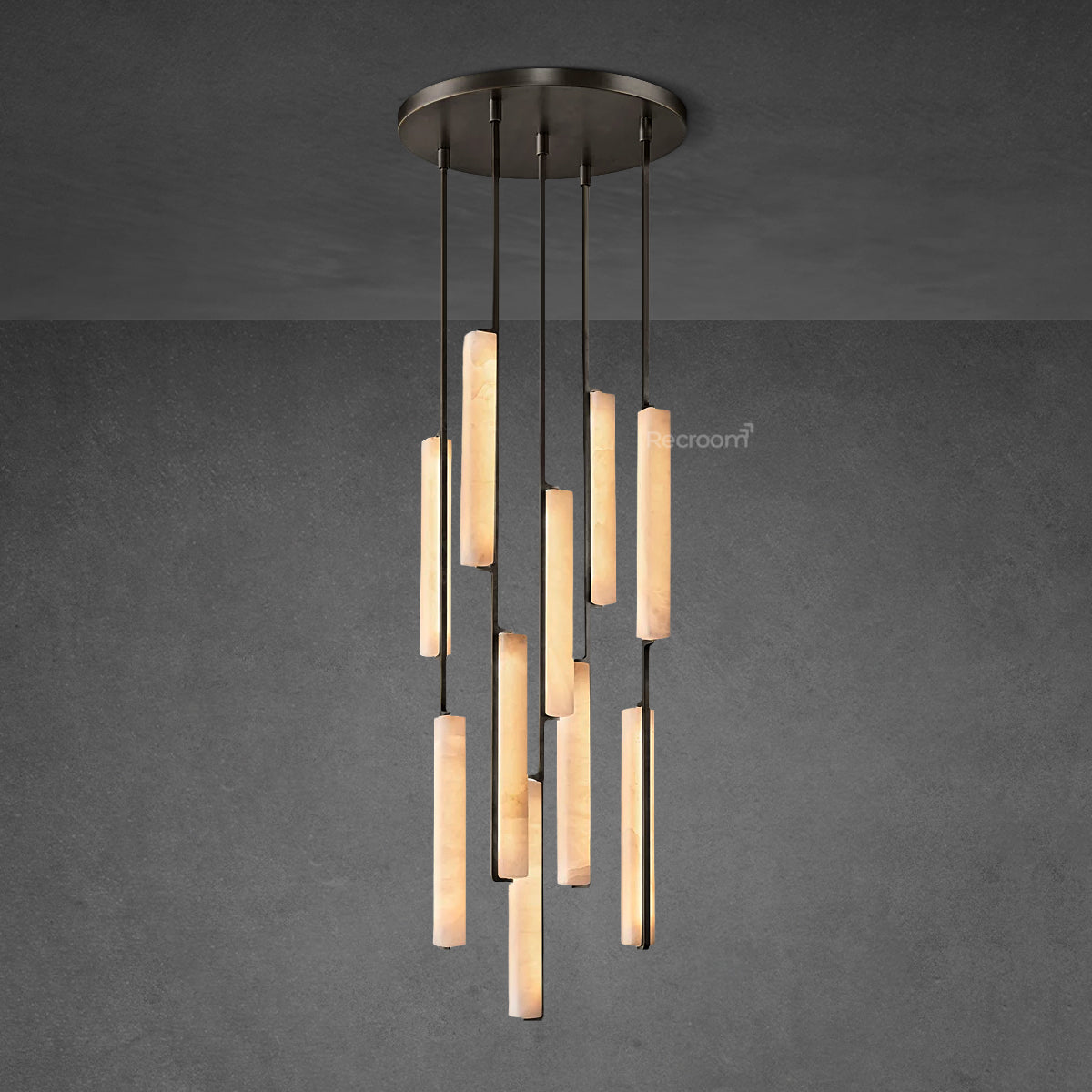 Auduben Alabaster Round Chandelier 24" - Zonesus