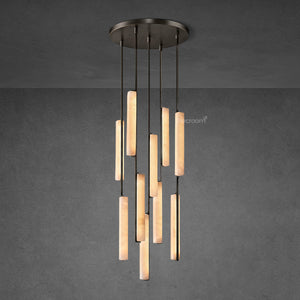 Auduben Alabaster Round Chandelier 24" - Zonesus