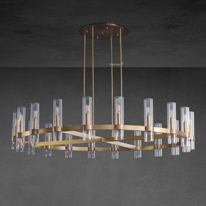 Manory Glass Round Chandelier 60" - Zonesus