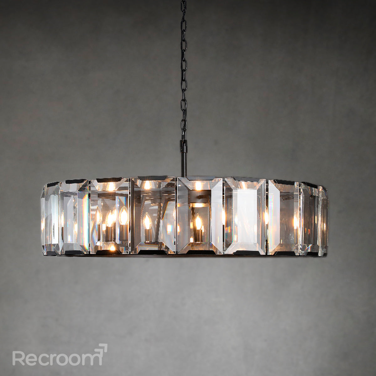 Harllow Multicurve Crystal Round Chandelier 19“ 31” 43“ 60” - Zonesus