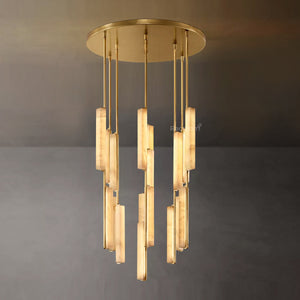 Auduben Alabaster Round Chandelier 40" - Zonesus