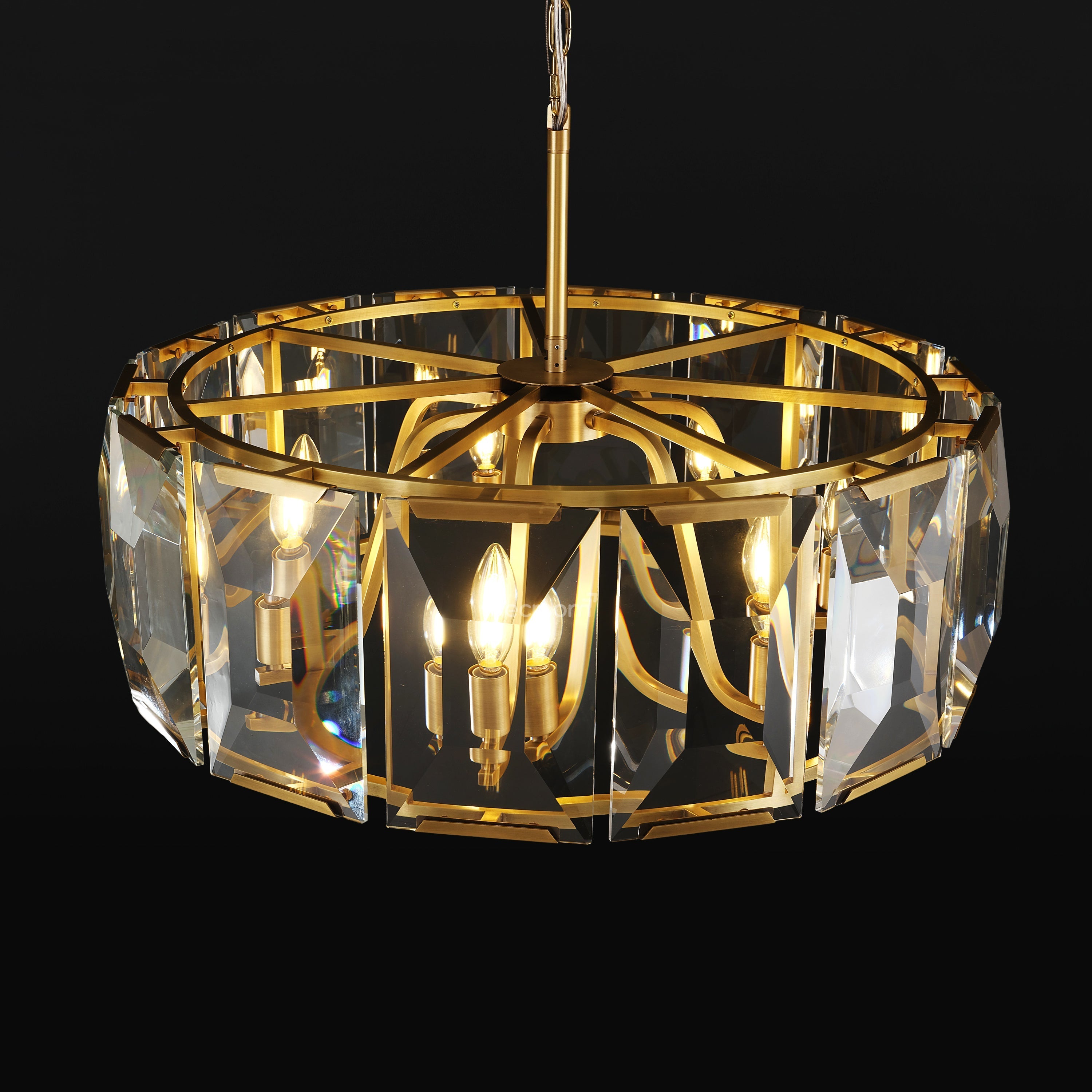 Harllow Multicurve Crystal Round Chandelier 19“ 31” 43“ 60” - Zonesus