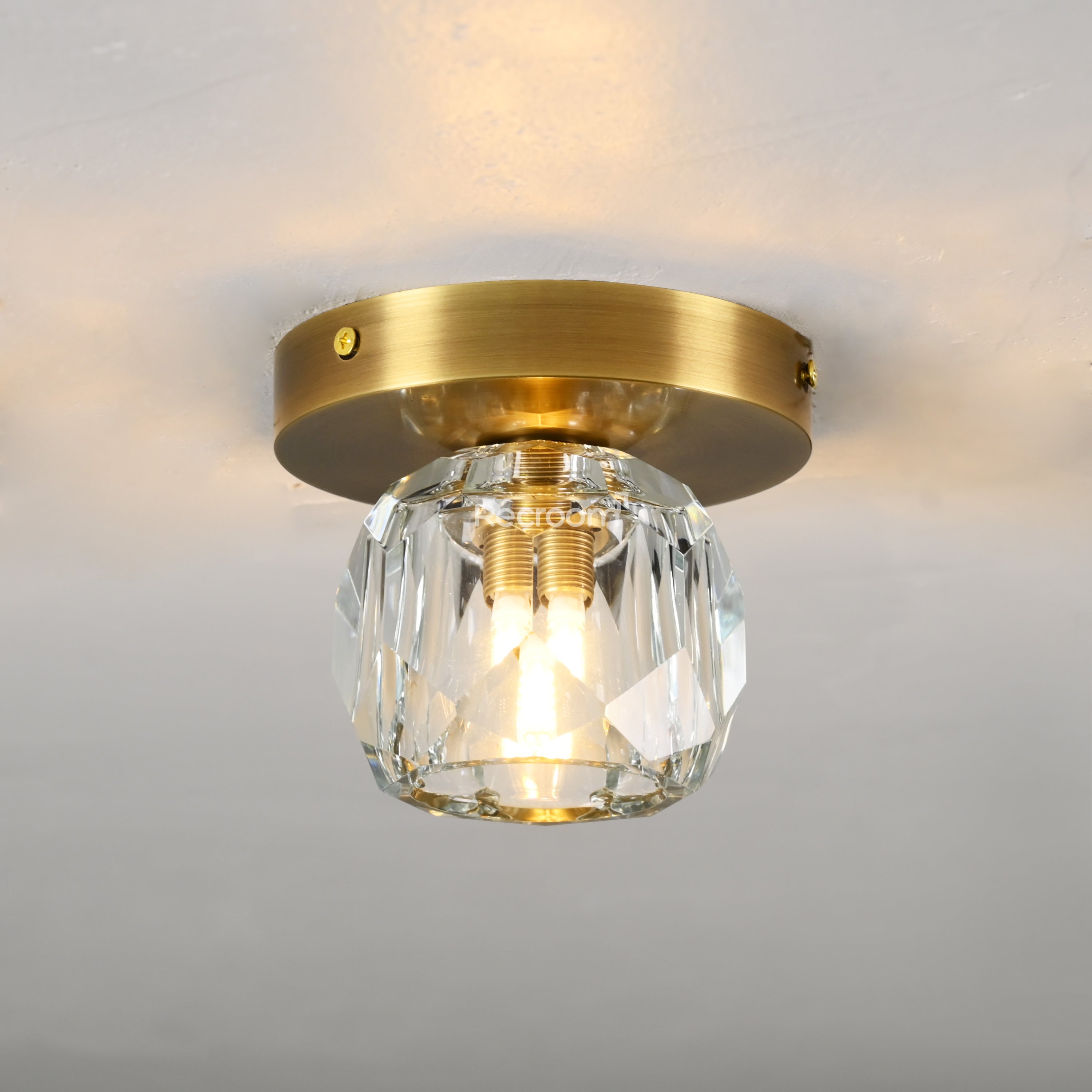 Boulew Crystal Glass Petite Flushmount 6" - Zonesus