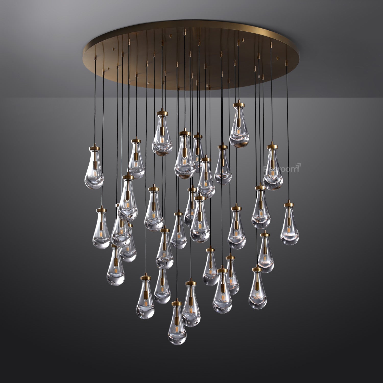 Raindrop Round Chandelier 60" - Zonesus