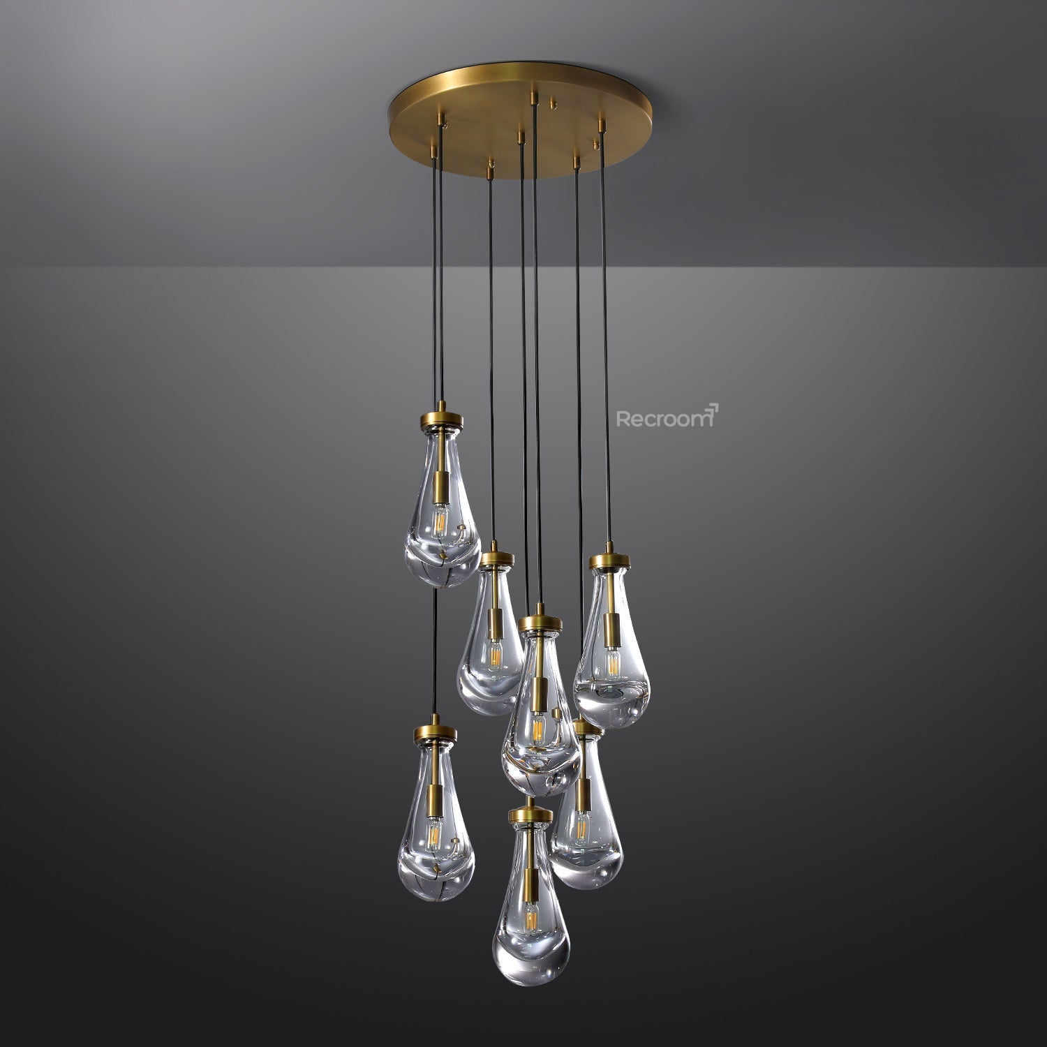Raindrop Round Chandelier 18" - Zonesus