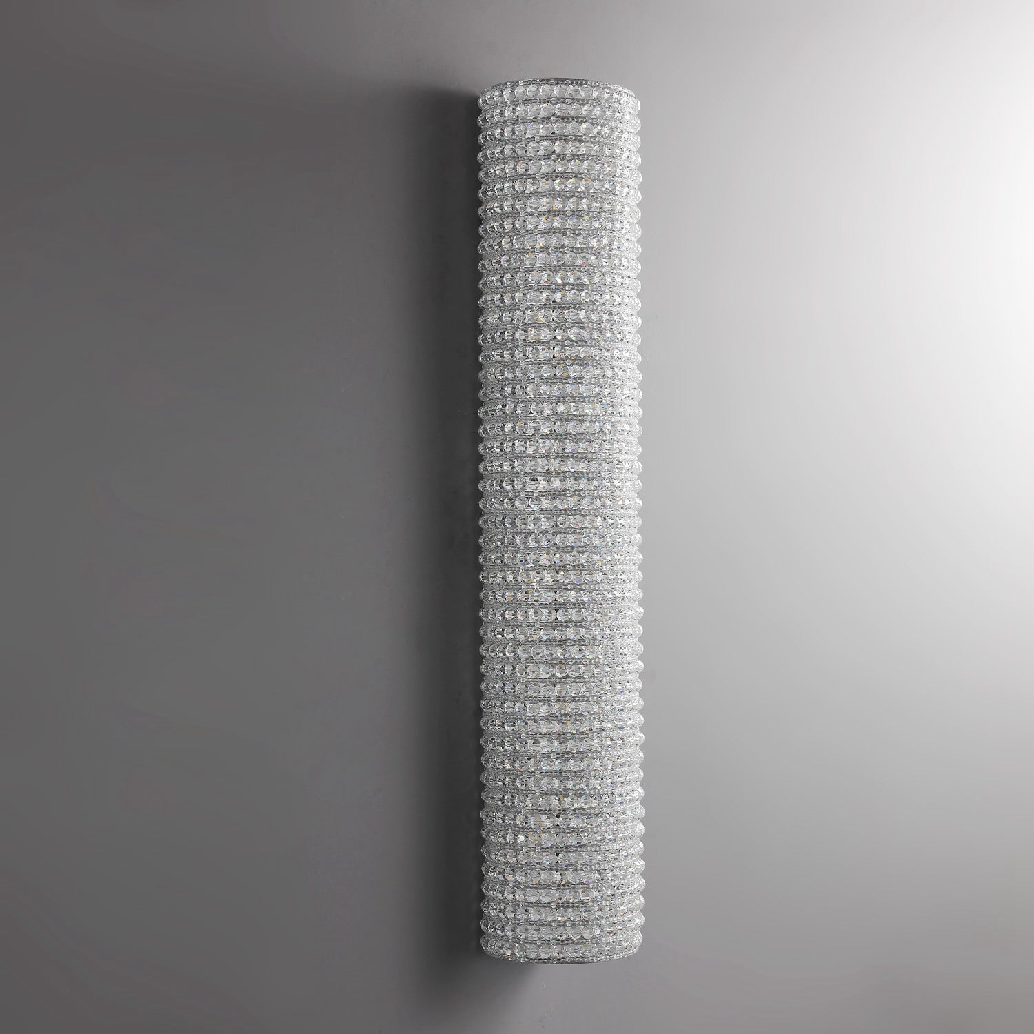 Halo Clear Crystal Beads Wall Sconce 36"H - Zonesus