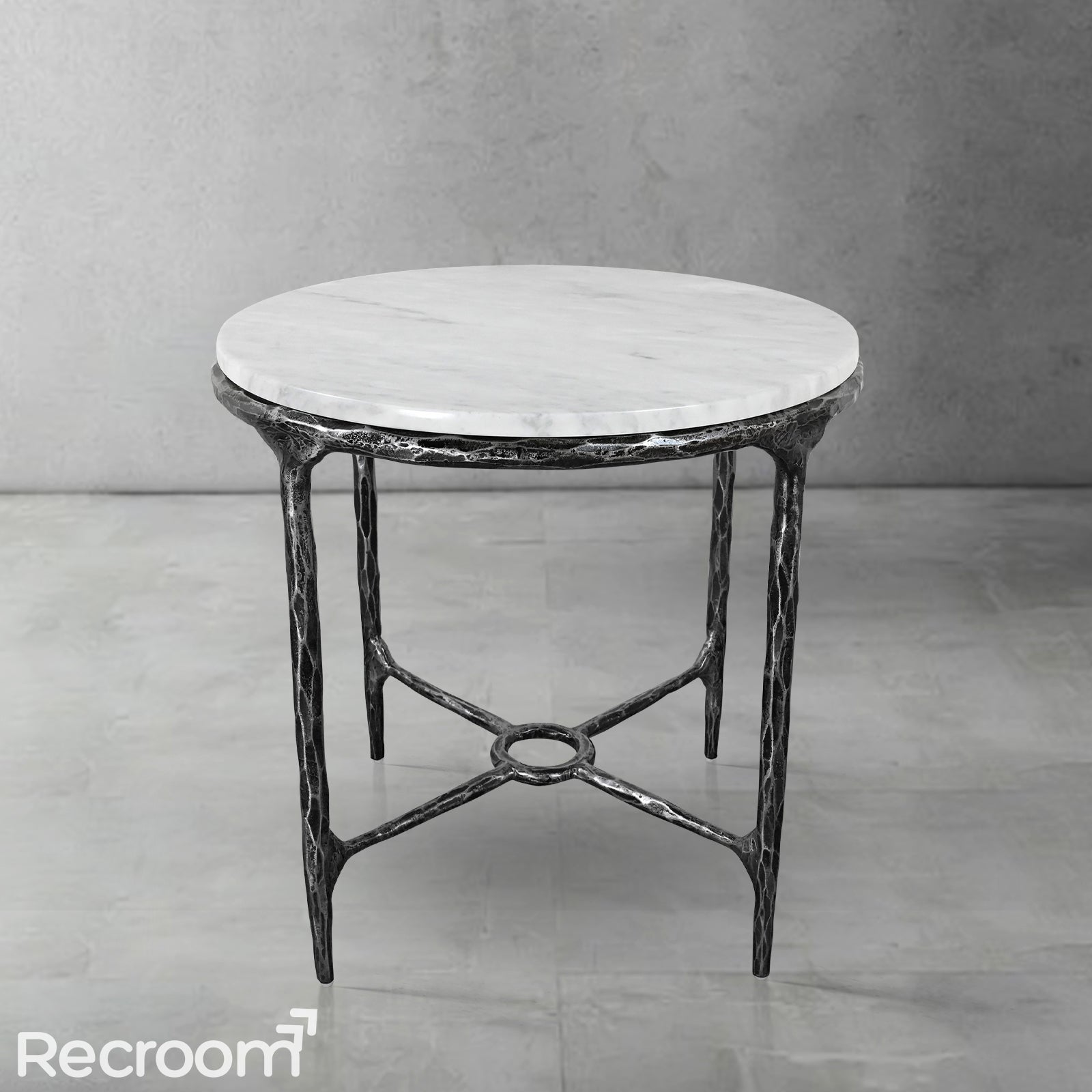 Thaddeo Round Marble Side Table 18" 22" - Zonesus