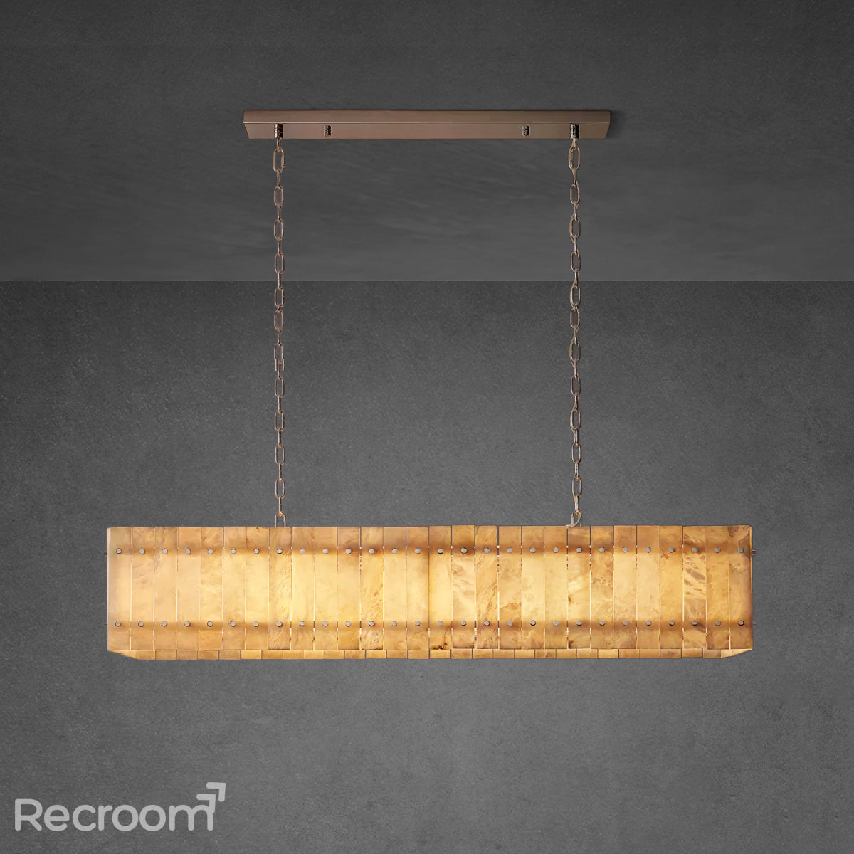 San Marconer Alabaster Linear Chandelier 54'' - Zonesus