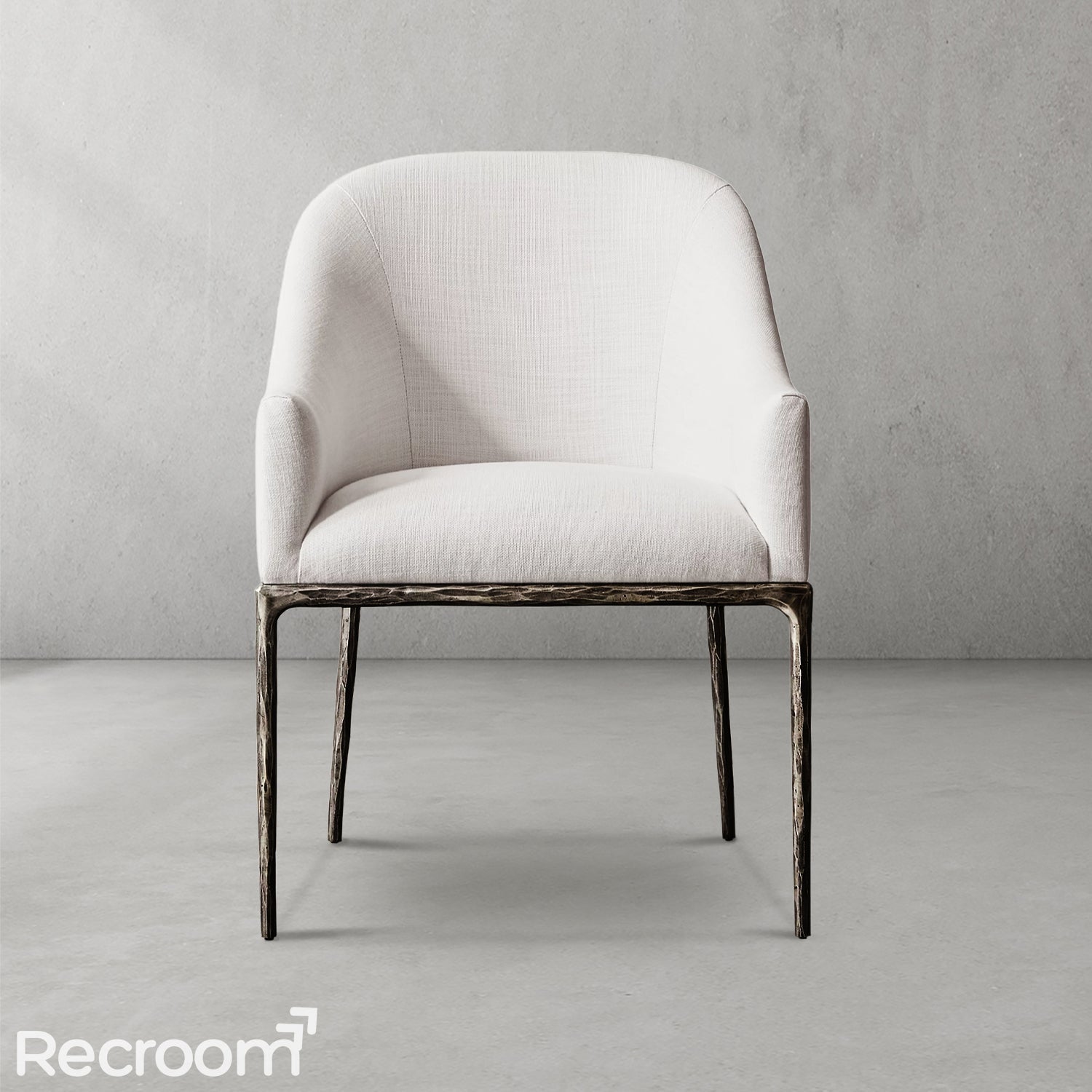 Thaddeo Slope Fabric Dining Armchair - Zonesus