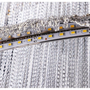 Alisa Luxury Aluminum Chain Tassel Ring Multilayer Chandelier - Zonesus