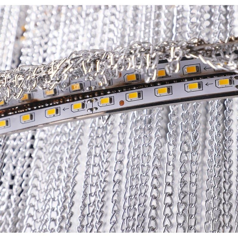 Alisa Luxury Aluminum Chain Tassel Ring Multilayer Chandelier - Zonesus