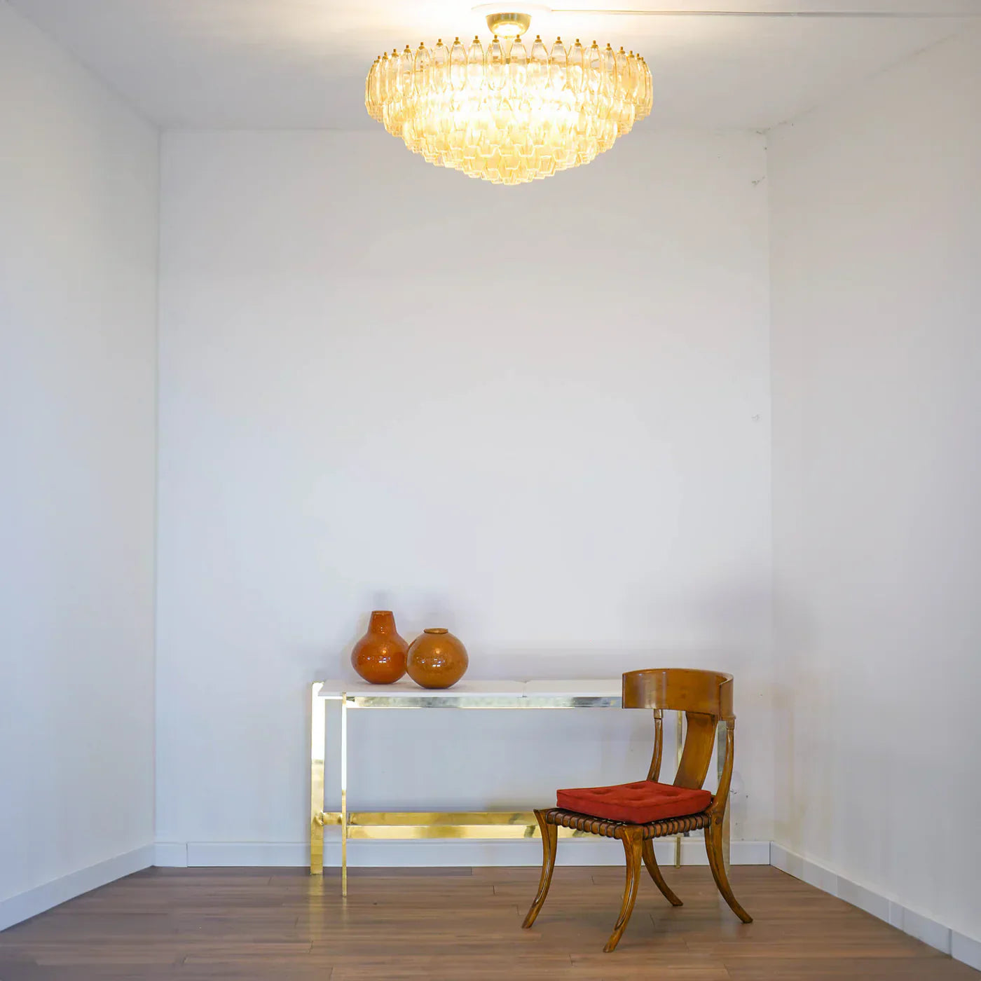 Prismatico 12-Light Amber Ceiling lamp 35" - Zonesus