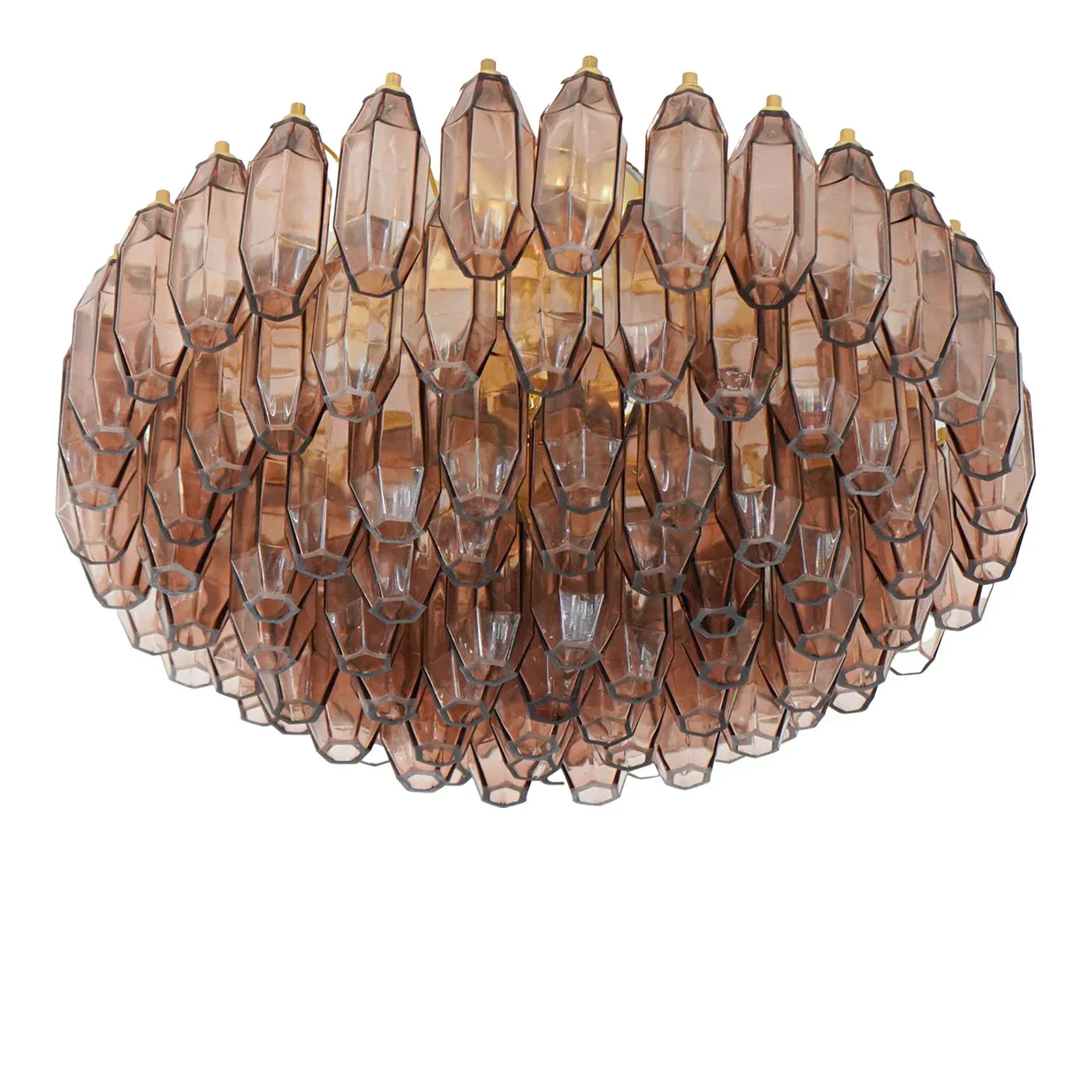 Prismatico 91 Elements Amethyst Compact Glass Chandelier 25" - Zonesus
