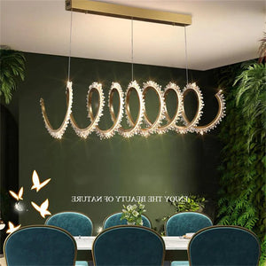 Cervine Modern Rock Crystal Spiral Chandelier - Zonesus