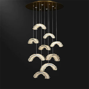 Cervine Rock Crystal Staircase Chandelier - Zonesus