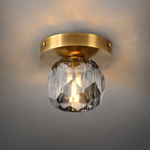 Boulew Crystal Glass Petite Flushmount 6" - Zonesus