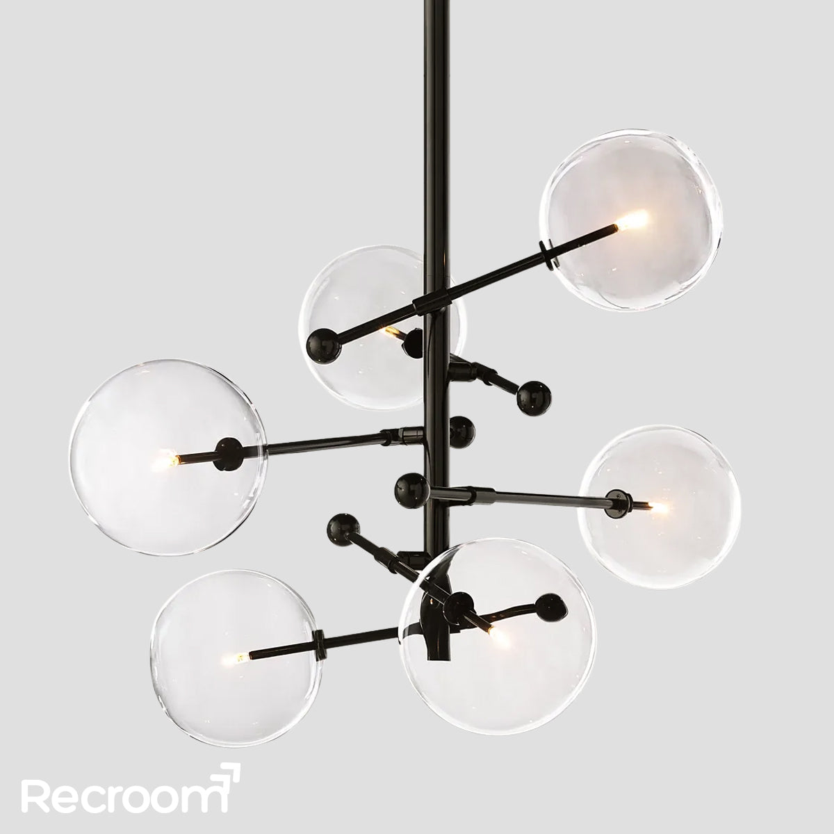 Glass Global Pendant Chandelier 55'' - Zonesus