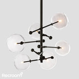 Glass Global Pendant Chandelier 55'' - Zonesus