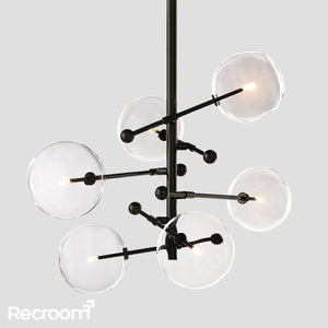 Glass Global Pendant Chandelier 55'' - Zonesus
