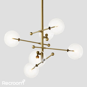 Glass Global Pendant Chandelier 55'' - Zonesus