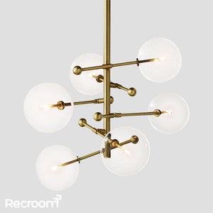 Glass Global Pendant Chandelier 55'' - Zonesus