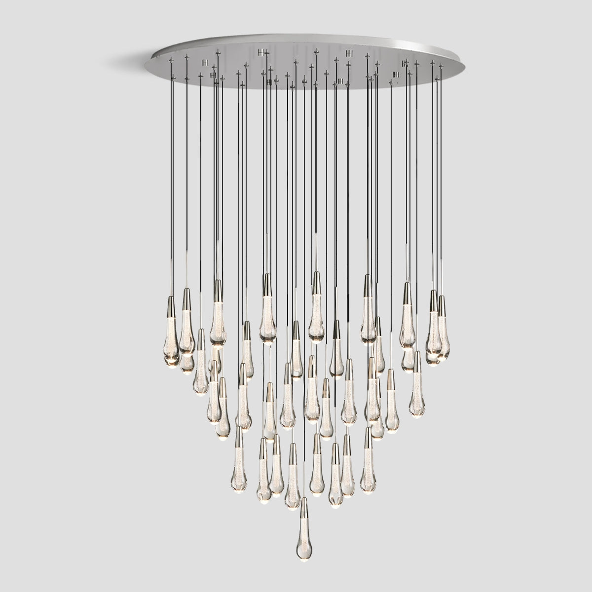 Solitaire Crystal Round Chandelier 17" 24" 36" 40'' 48'' 58"D - Zonesus