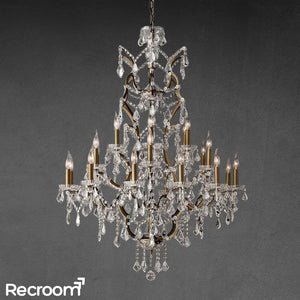 Rococonut Crystal Outdoor Chandelier 40” - Zonesus