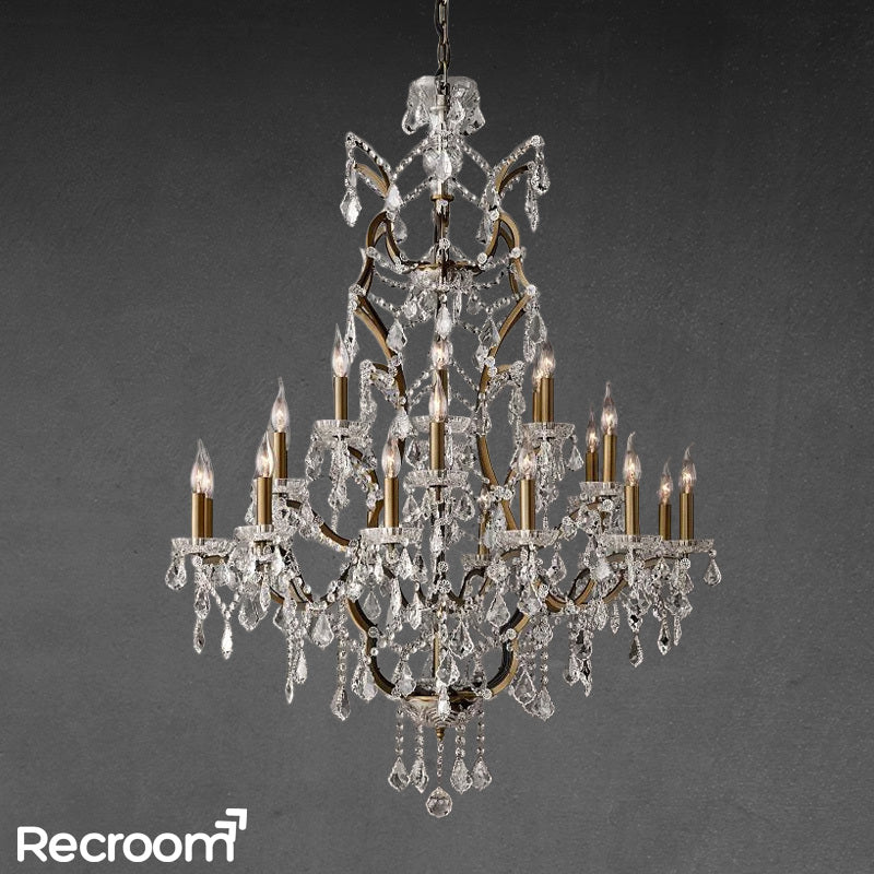 Rococonut Crystal Outdoor Chandelier 40” - Zonesus