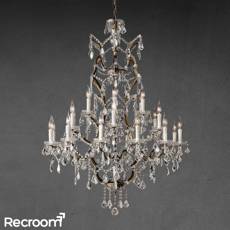 Rococonut Crystal Outdoor Chandelier 40” - Zonesus