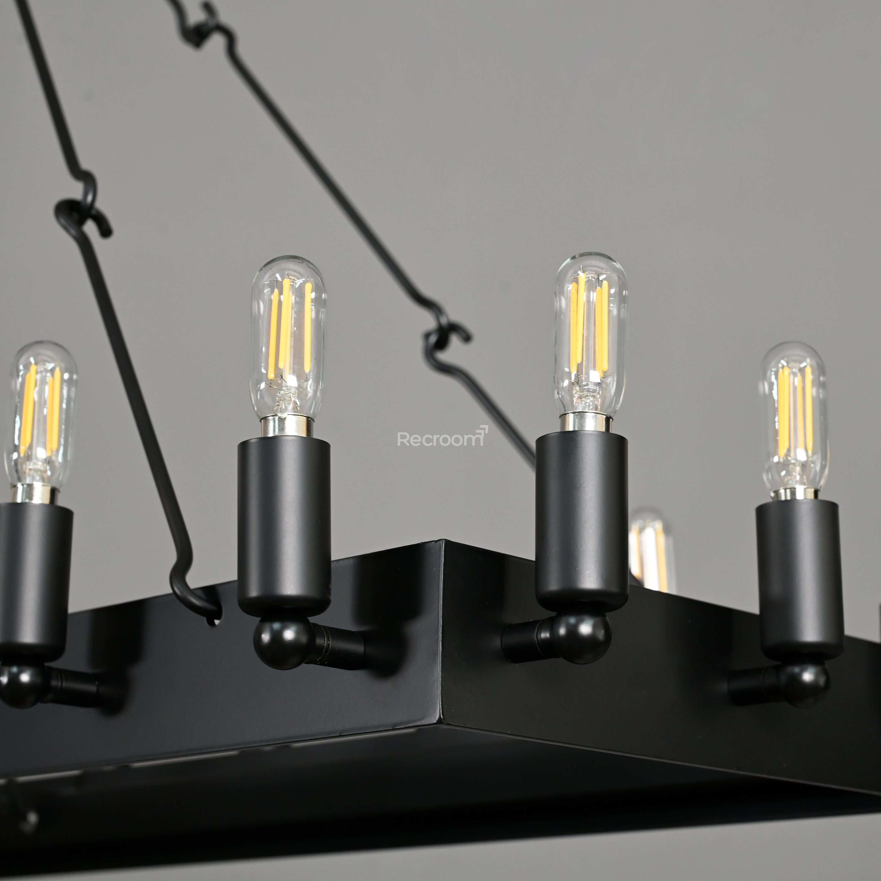 Caminon Vintage Filament Rectangular Chandelier 41“ 52" - Zonesus