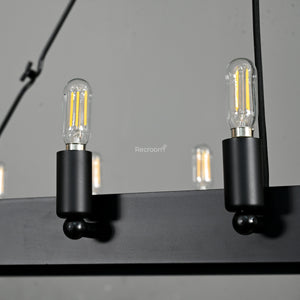 Caminon Vintage Filament Rectangular Chandelier 41“ 52" - Zonesus